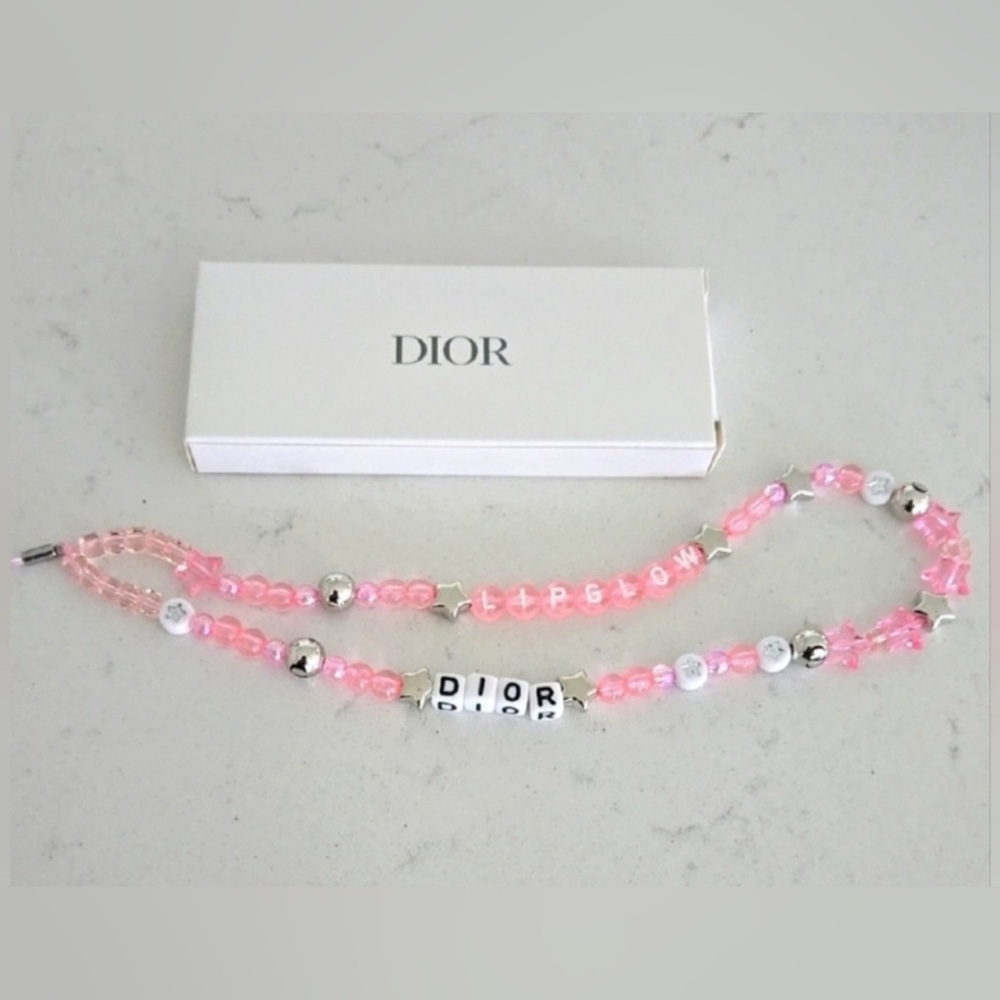 Dior Phone Lip Glow Charm Wrist Strap